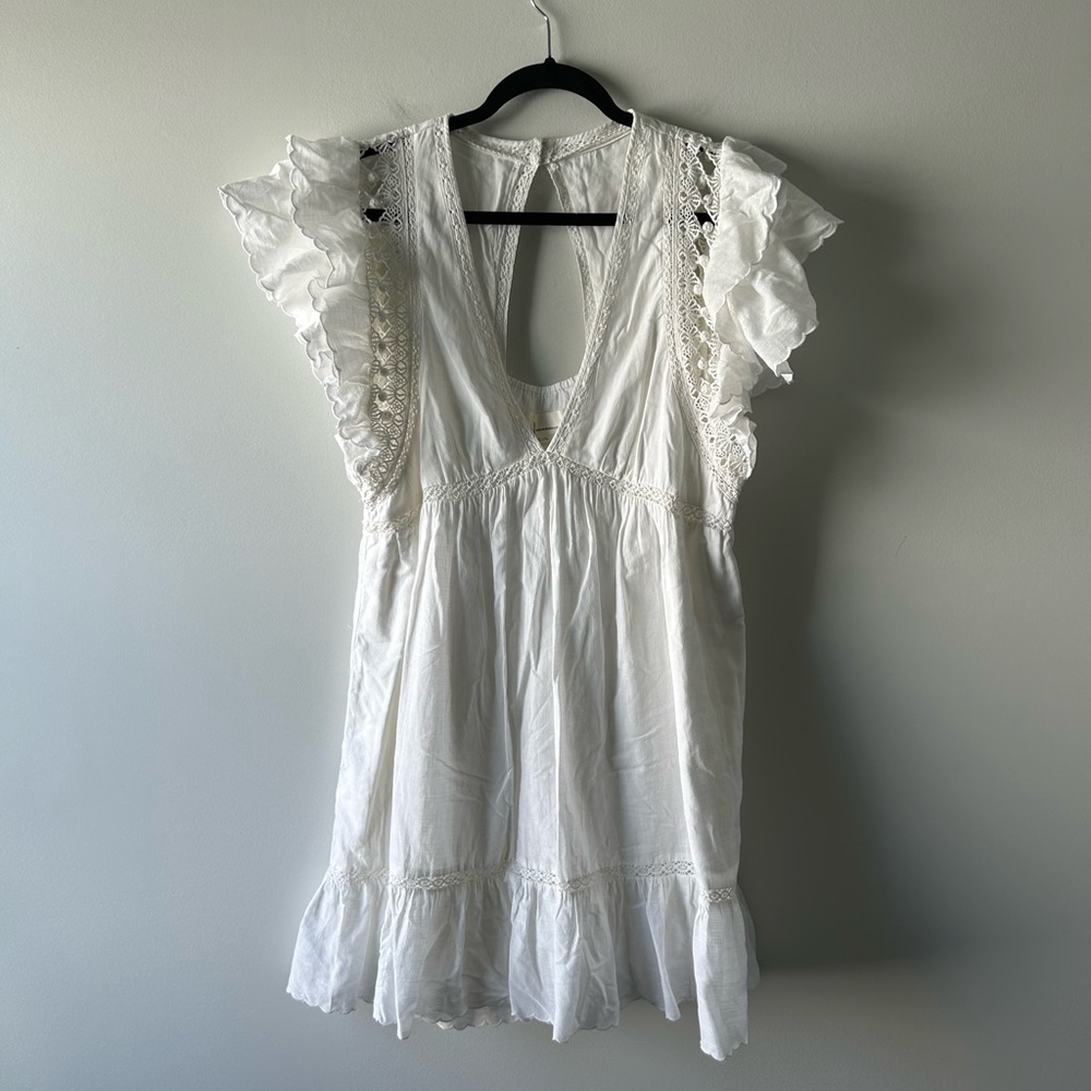 By Anthropologie white cotton shell dress